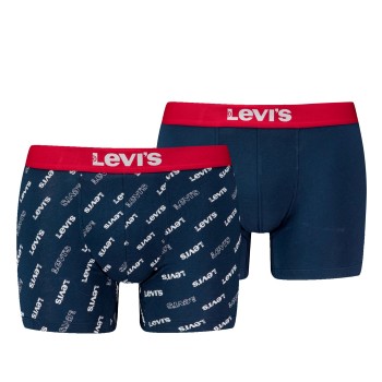 Levis 2P Logo Aop Boxer Brief Marineblå bomuld Small Herre