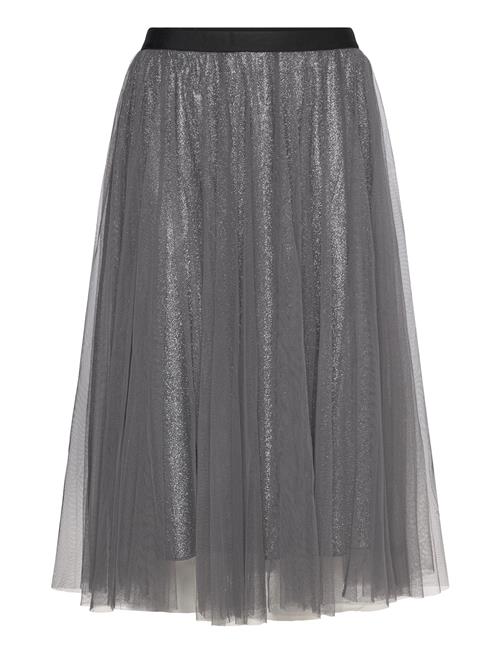 Skirt With Plisse And Glitter Coster Copenhagen Silver