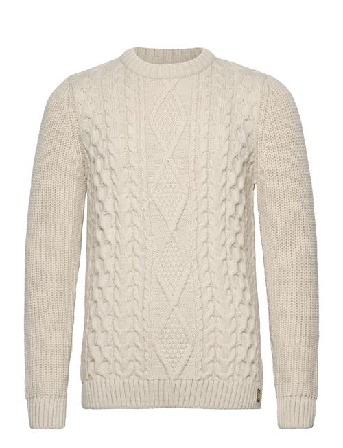 Jacob Cable Jumper Superdry Cream