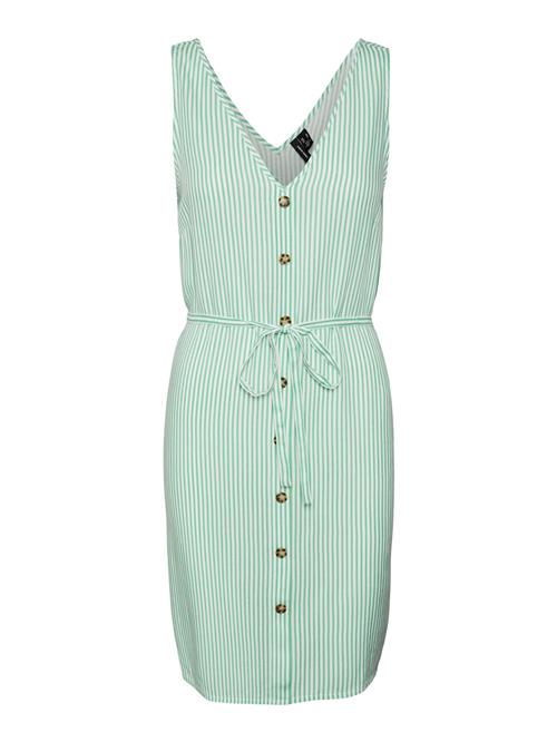 VERO MODA Kjole 'BUMPY'  jade / hvid