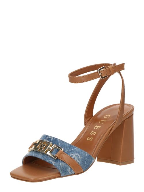 Se GUESS Sandaler med rem 'Grato 2'  blue denim / cognac ved About You