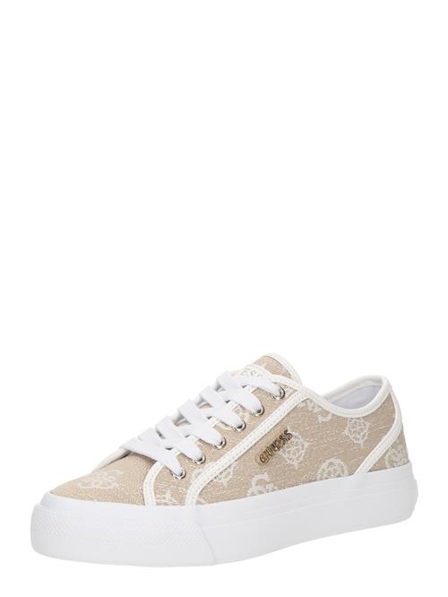 Se GUESS Sneaker low 'JELEXA7'  beige / guld / hvid ved About You