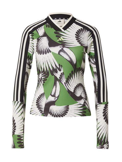 ADIDAS SPORTSWEAR Funktionsbluse 'Farm'  grøn / sort / hvid