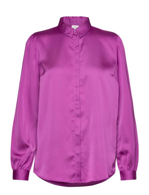 Viellette Satin L/S Shirt/Su - Vila Purple