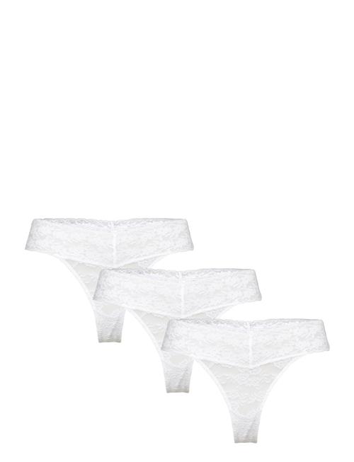 Brief Lacey Thong Low 3 Pack Lindex White