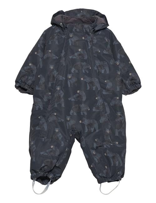 Coverall W. 2 Zip- Aop Color Kids Black