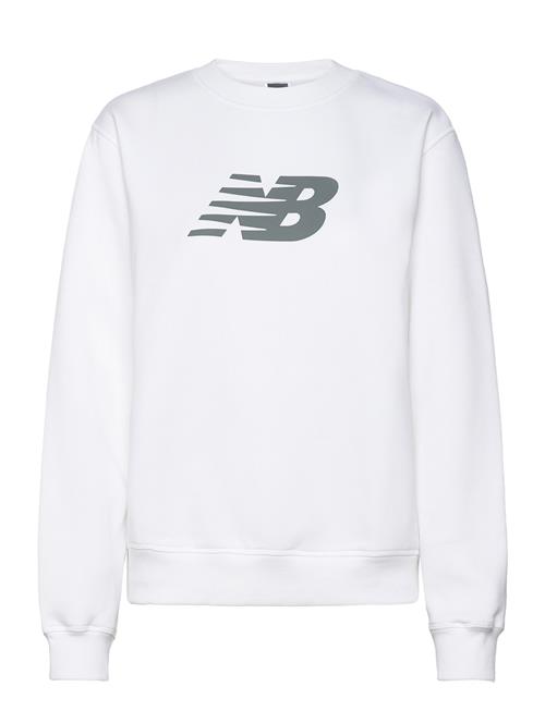 Sport Fleece Logo Crew New Balance White