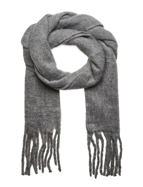 Se Scarf Big Fringe Solid Lindex Grey ved Booztlet