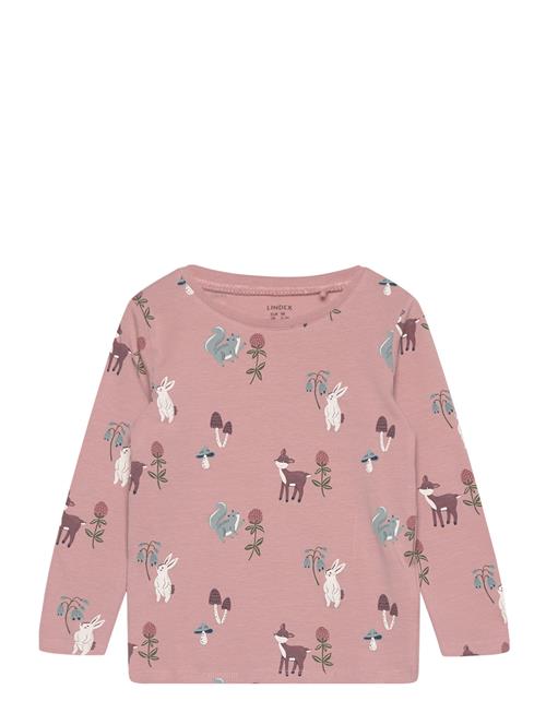 Top Animal Flower Aop Lindex Pink