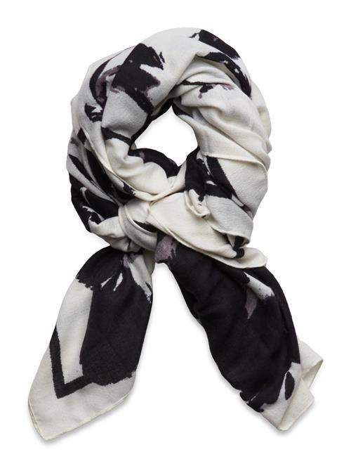 Se Scarf Brushed Flora Lindex Black ved Booztlet