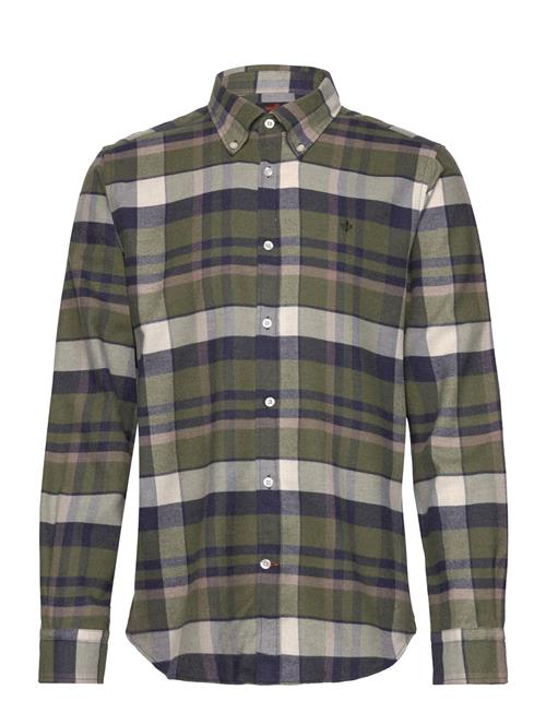 Big Check Flannel Shirt-Classic Fit Morris Green