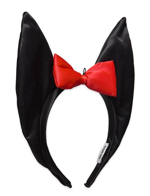 Bat Ears Satin Headband Mini Rodini Black