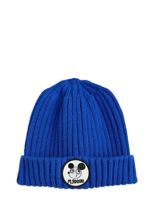 Knitted Soft Wool Beanie Mini Rodini Blue