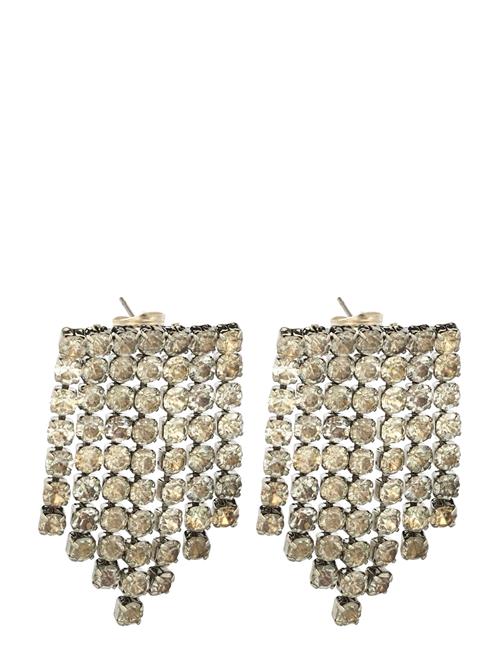 Se Earrings Wide Chunky Waterfall Lindex Silver ved Booztlet