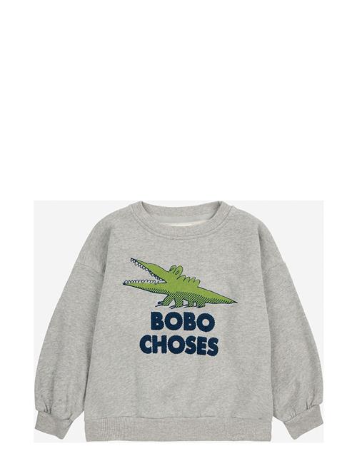 Talking Crocodile Sweatshirt Bobo Choses Grey