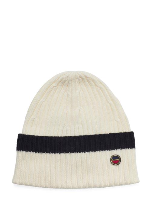 Se Malin Striped Beanie BUSNEL White ved Booztlet