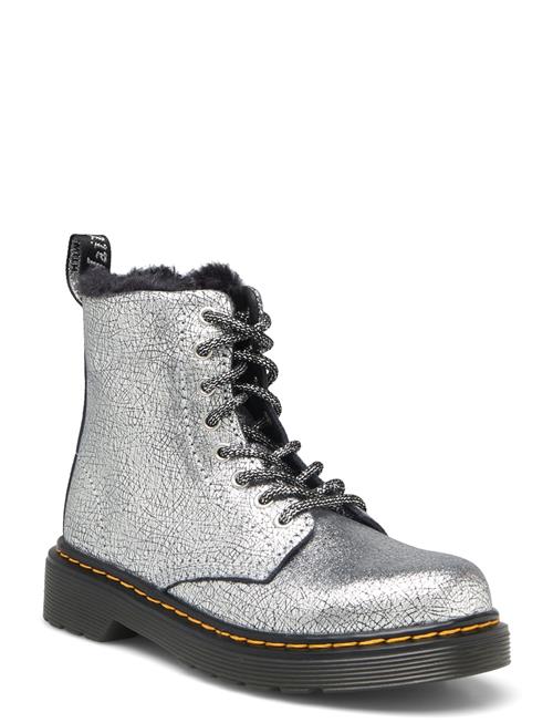 1460 Serena J Silver Distressed Foil Dr. Martens Silver