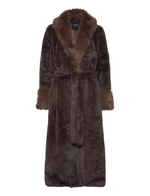 Caroline Fake Fur Jacket Ella&il Brown