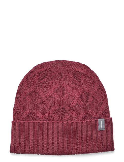 U Mer Cable Knit Beanie Icebreaker Burgundy