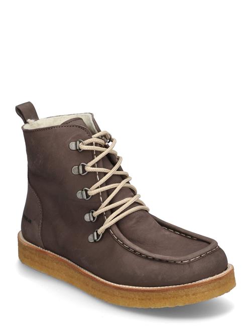 Boots - Flat - With Laces ANGULUS Brown