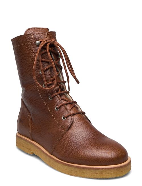 Boots - Flat - With Laces ANGULUS Brown