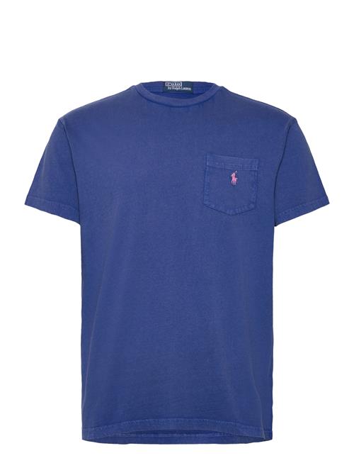 Classic Fit Cotton-Linen Pocket T-Shirt Polo Ralph Lauren Blue