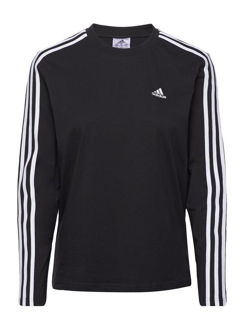 Se Essentials 3 Stripes Longsleeve T-Shirt Adidas Sportswear Black ved Booztlet