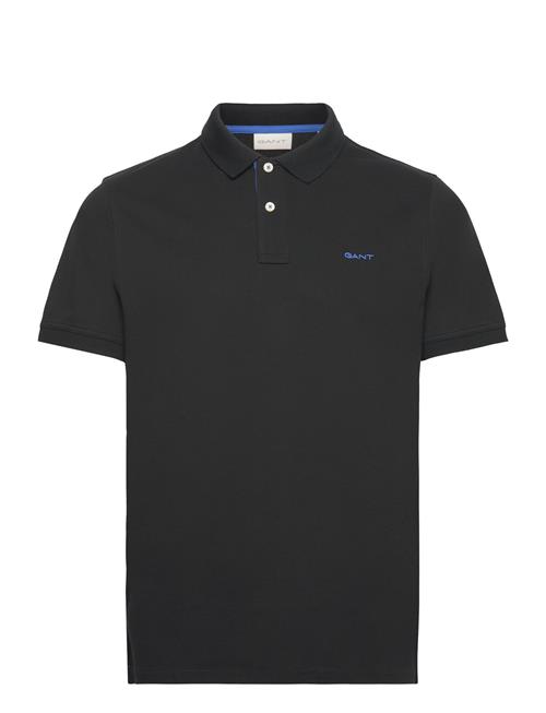 Reg Contrast Pique Ss Polo GANT Black