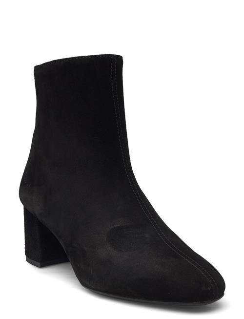 Bootie - Block Heel - With Zippe ANGULUS Black