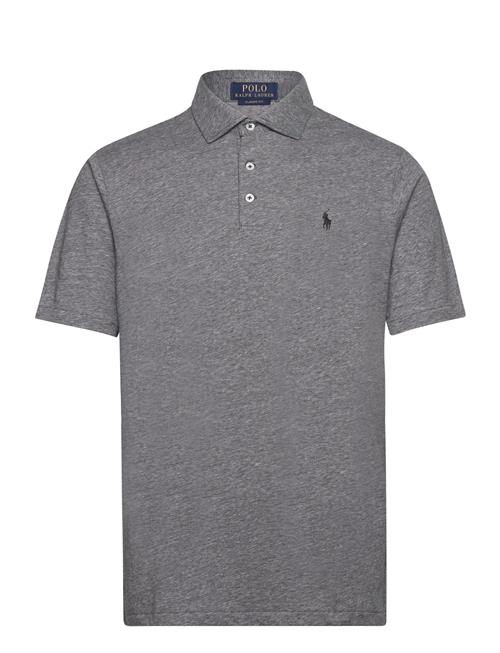 Classic Fit Cotton-Linen Mesh Polo Shirt Polo Ralph Lauren Grey