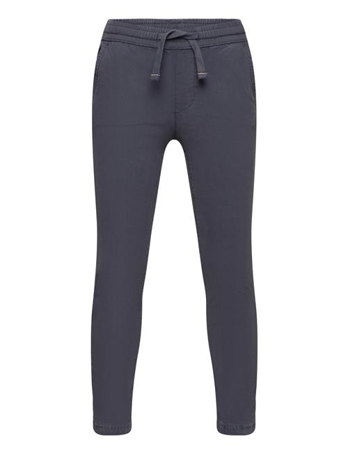 Cotton Jogger-Style Trousers Mango Navy