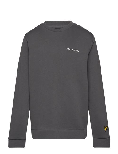 Se Script Crew Neck Sweatshirt Lyle & Scott Grey ved Booztlet