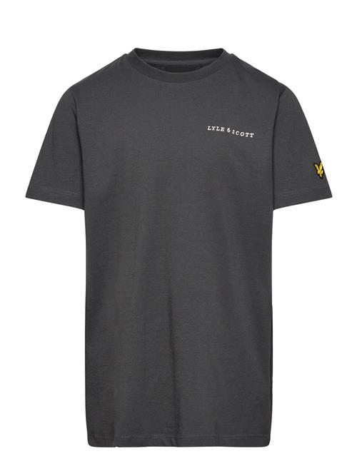 Script Embroidered T-Shirt Lyle & Scott Grey