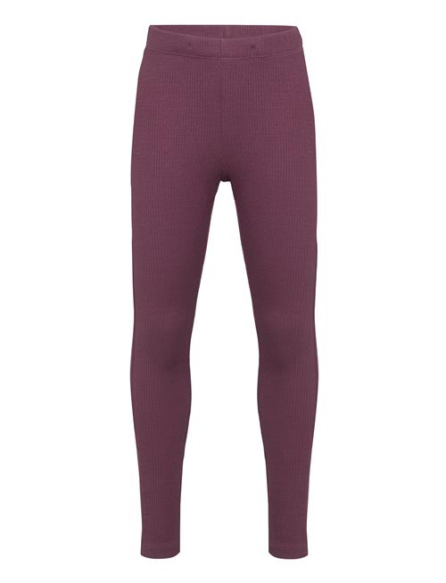 Leggings Rib Solid Lindex Burgundy