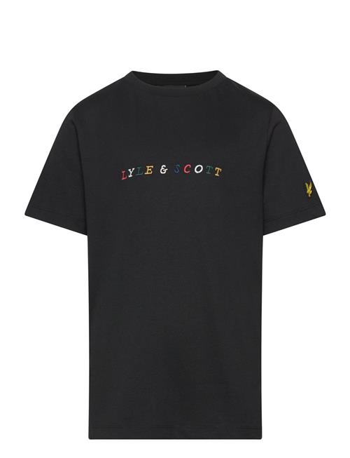 Multi Colour Embroidery T-Shirt Lyle & Scott Black