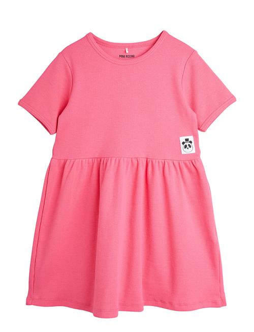 Solid Rib Ss Dress Mini Rodini Pink