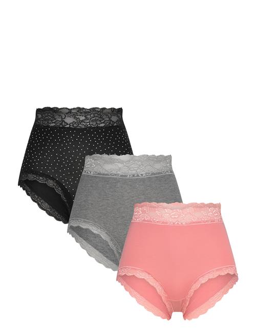 Brief High Emelie Lace 3 P Lindex Pink