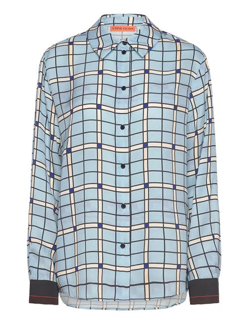 Long Sleeve Shirt, 2263 Dry Viscose STINE GOYA Blue