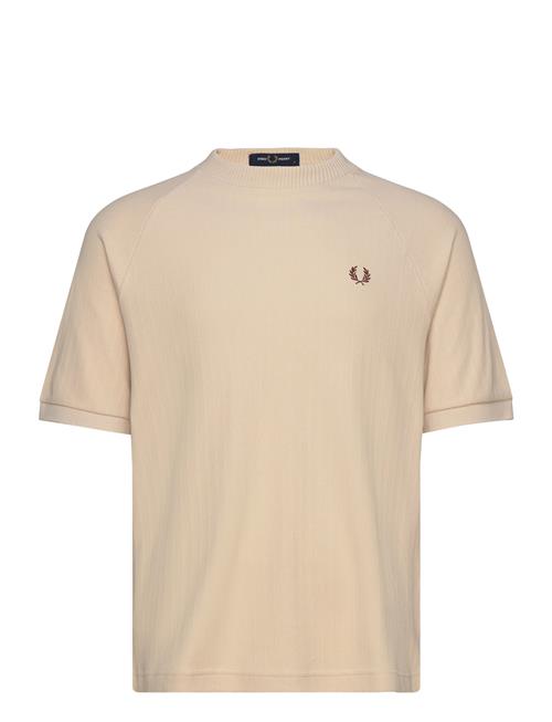 Ribbed Raglan S T-Shirt Fred Perry Cream