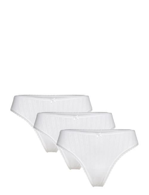 Brief Thong Pointelle 3 P Lindex White