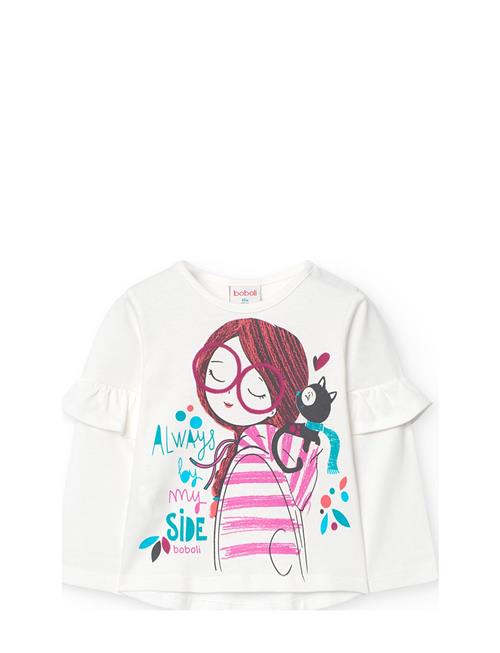 Knit T-Shirt For Baby Girl -Bci Boboli White