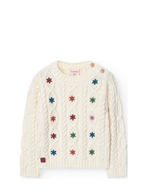 Knitwear Pullover For Baby Girl Boboli White