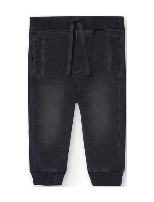 Fleece Denim Trousers For Baby Boy -Bci Boboli Black