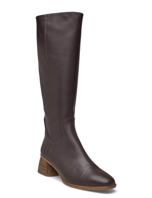 Se Boots - Block Heel With Zipper ANGULUS Brown ved Booztlet