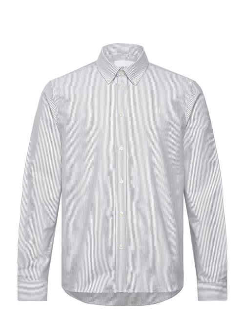 Konrad Stripe Oxford Shirt Les Deux White