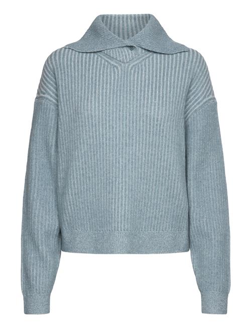 Se Ribbed Collar Sweater Filippa K Blue ved Booztlet