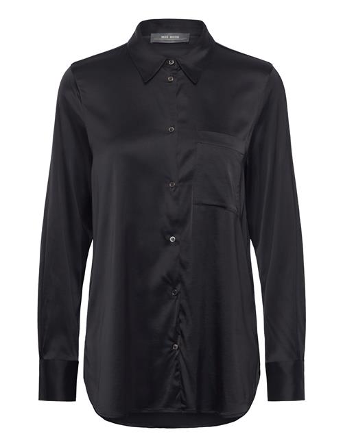 Mmlinda Satin Shirt MOS MOSH Black