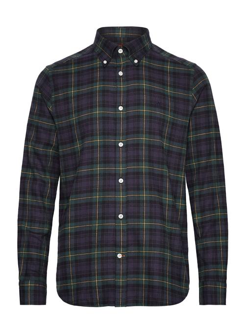 Flannel Tartan Shirt-Slim Fit Morris Navy