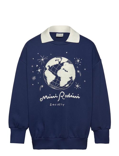 Mini Rodini Society Emb Collar Sweatshirt Mini Rodini Blue