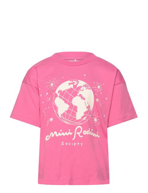 Se Mini Rodini Society Sp Ss Tee Mini Rodini Pink ved Booztlet